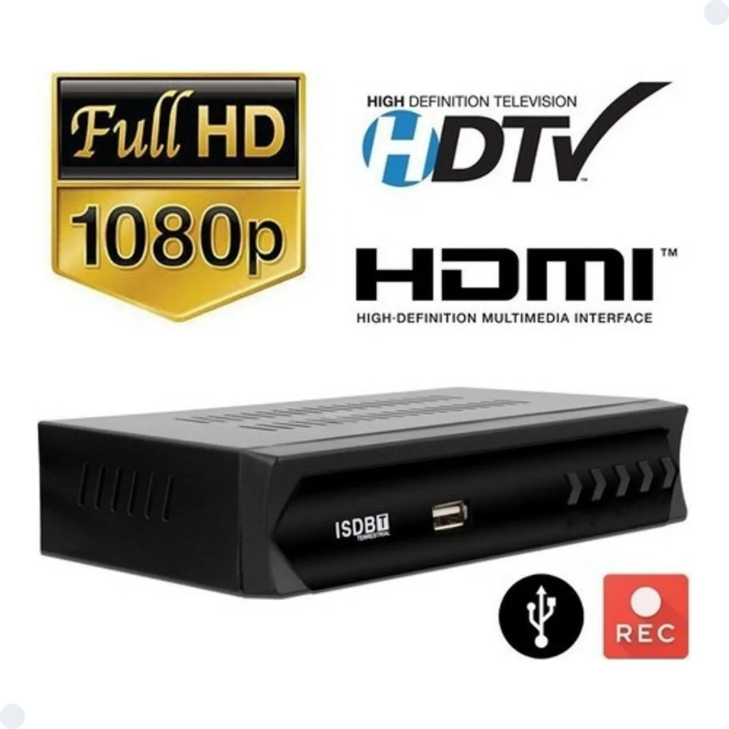 Conversor de TV analógico para digital HDTV 1080 Gravação 110V/220V — imagem 2 de 2