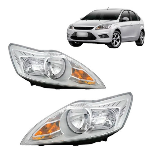Par Farol Manual Cromado Focus 2009 2010 2011 2012 2013