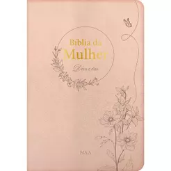 Bíblia da Mulher Deus e Elas | NAA | Letra Normal | com Caixa Presente | Champagne