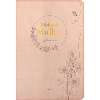 Bíblia da Mulher Deus e Elas | NAA | Letra Normal | com Caixa Presente | Champagne em Oferta na Shopee