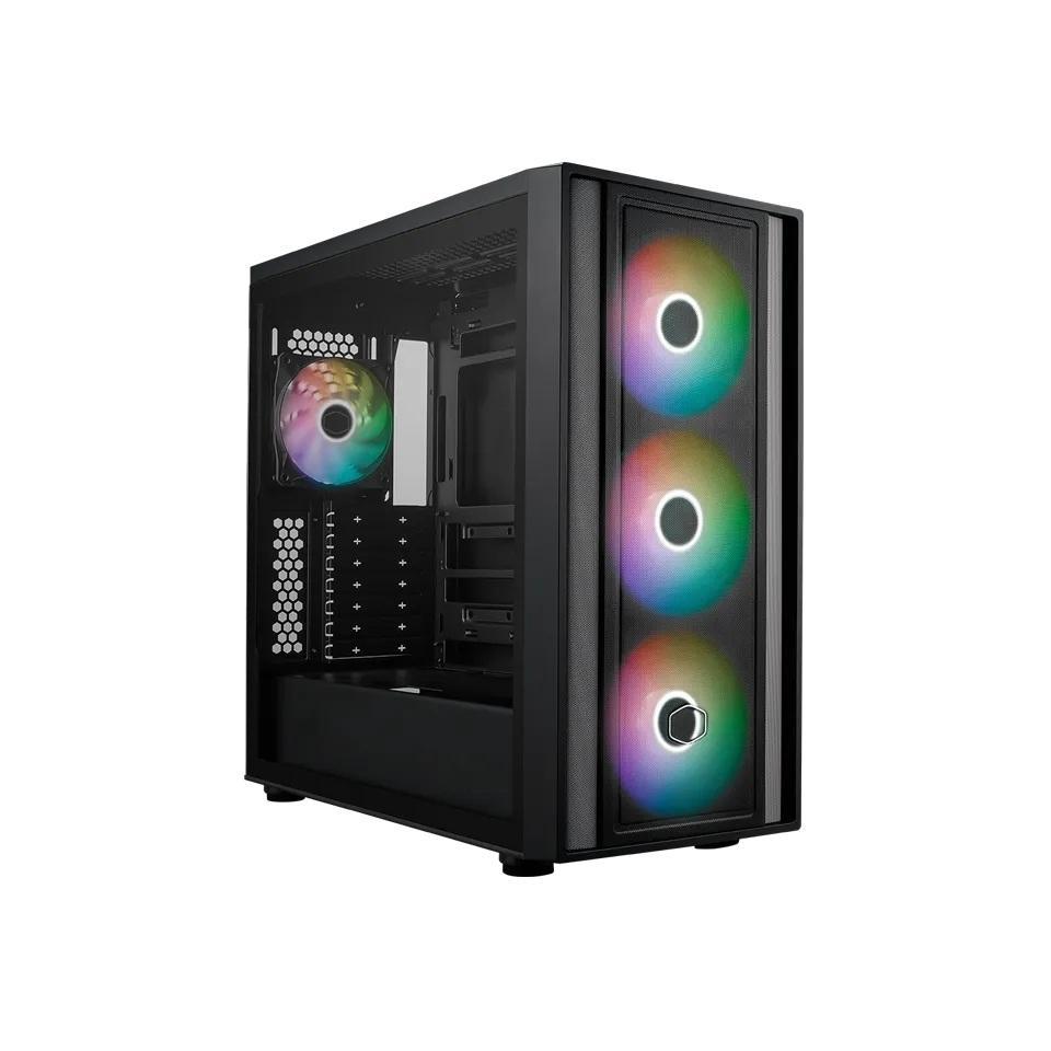 Gabinete Gamer Preto com Vidro Lateral Cooler Master Masterbox 600 Black - Mb600-Kgnn-S00