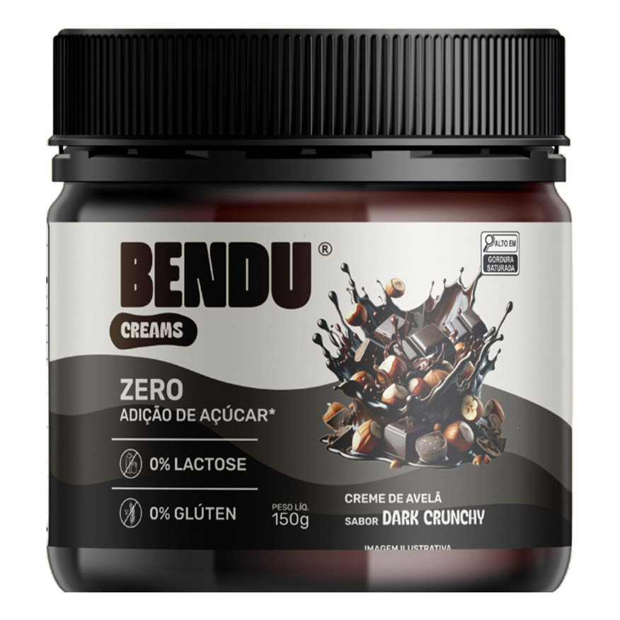 Creme De Avelã Dark Crunchy 150gr Bendu em Oferta na Shopee