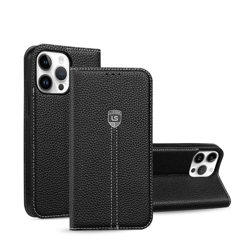 Capa Case de couro Flip Carteira Luxuosa Para Iphone 13 14 15 16 17 Pro/ Pro Max 16e