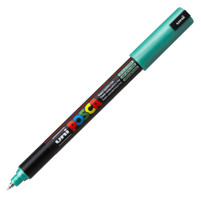 Caneta Posca PC-1MR Verde Metálico Uni-Ball