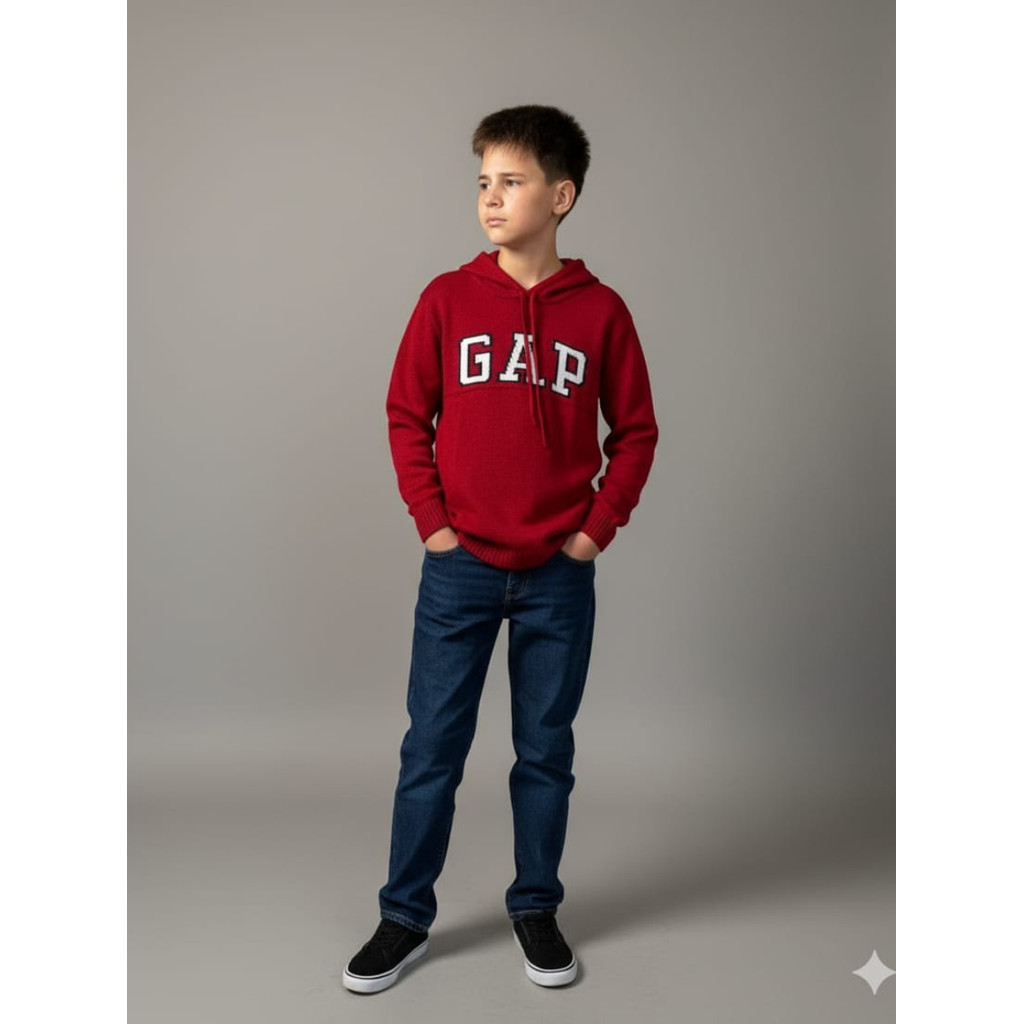 Blusa  Suéter Juvenil  GAP Frio Capuz Estilo Casual Unissex