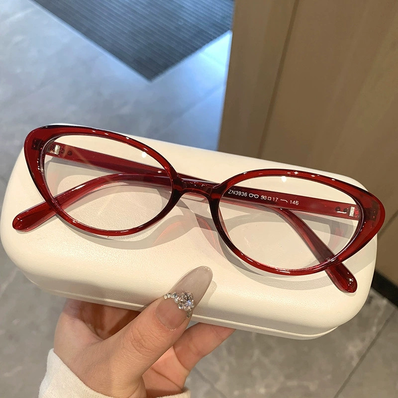 Coreano Retro Pequeno Olho De Gato Óculos De Armação Completa Para Homens Mulheres Moda Na Anti Luz Azul em Oferta na Shopee