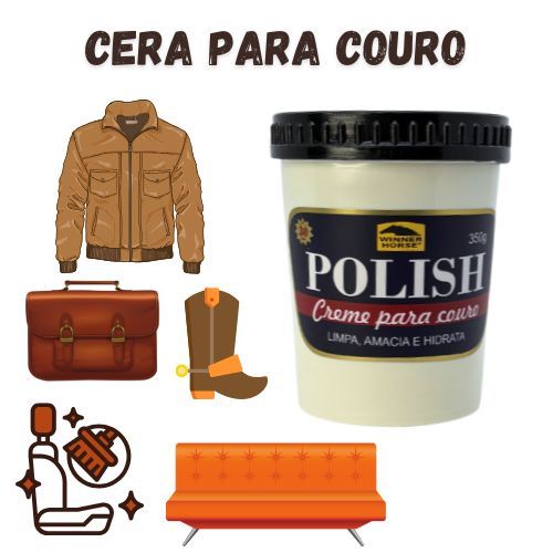 Polish cera para couro - hidratante 350g Winner Horse