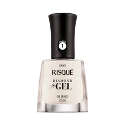 Esmalte Risqué Diamond Gel Chá Branco Natural