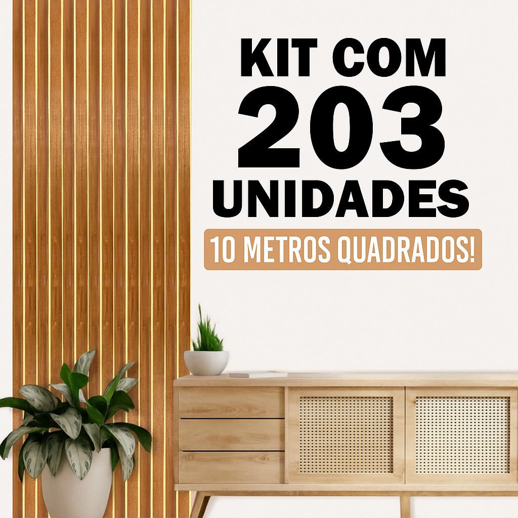 Kit até 203 10M² Placas Ripadas Autocolantes em MDF Premium para Decoração(ENVIO IMEDIATO)