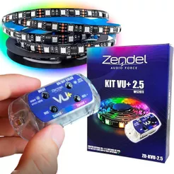 Central Zendel VU RGB Ritmico + Fita Led 2811 12v 150 Leds