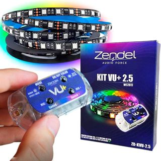 Central Zendel VU RGB Ritmico + Fita Led 2811 12v 150 Leds em Oferta na Shopee