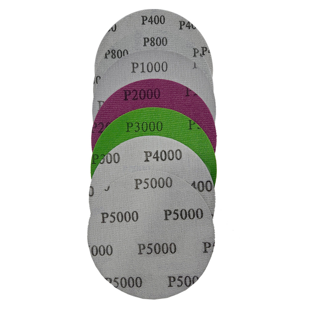 1x Kit 7 Lixas Polimento 7 Polegadas P400 a P5000 Gramatura