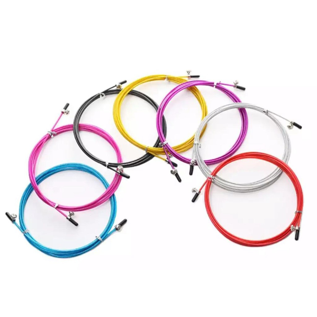 Cabo De Reposição Speed Rope 3 Metros Aço Revestido Nylon Universal Para Corda Cross Treino Double Unders Alta Velocidad