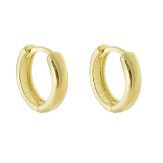 BRINCO ARGOLINHA LALA G FOLHEADA A OURO 18 K em Oferta na Shopee
