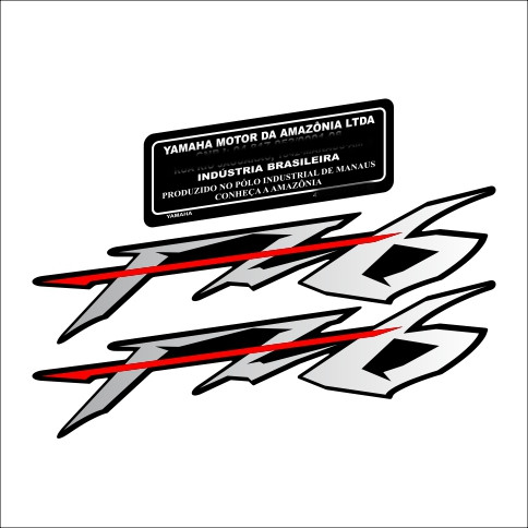 Compativel Compativel Kit 2 adesivos Emblema Yamaha Fazer Fz6 + etq 4VW-F111M-04