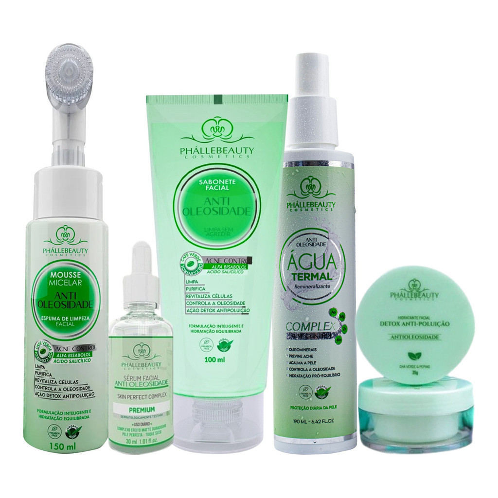 Kit Skin Care Cuidado Facial Completo Pele antioleosidade