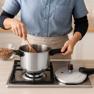 Panela de Pressão 7 Litros Antiaderente Alimentos Recipiente Cozimento Feijão Carne Preparo