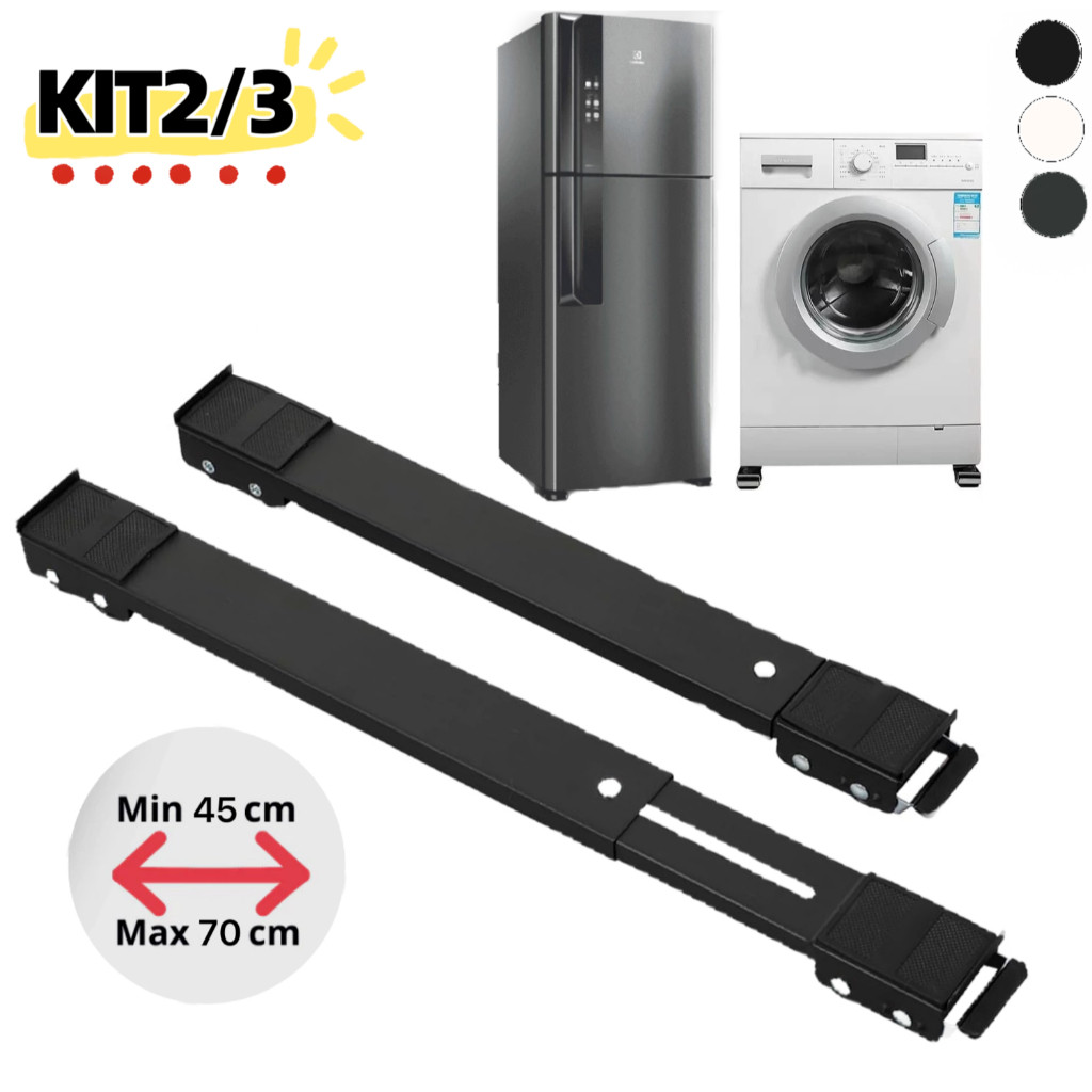 Suporte Base Com Rodinha Movedor Móveis Geladeira E Máquina De Lavar Louça Base Carrinho até 200kg em Oferta na Shopee