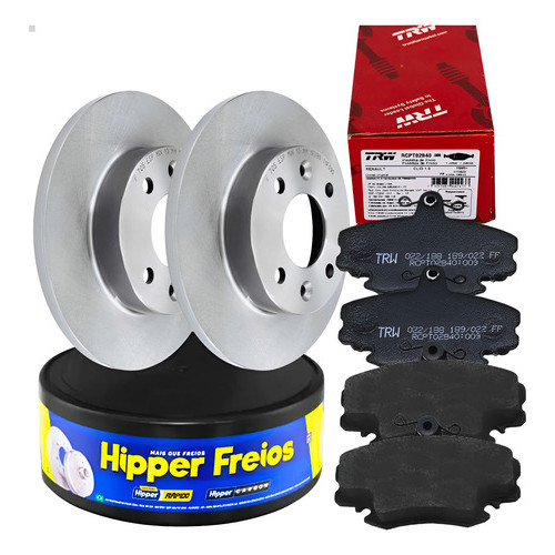 Kit Discos De Freio Solido E Jogo De Pastilhas Clio 1.0 16v em Oferta na Shopee