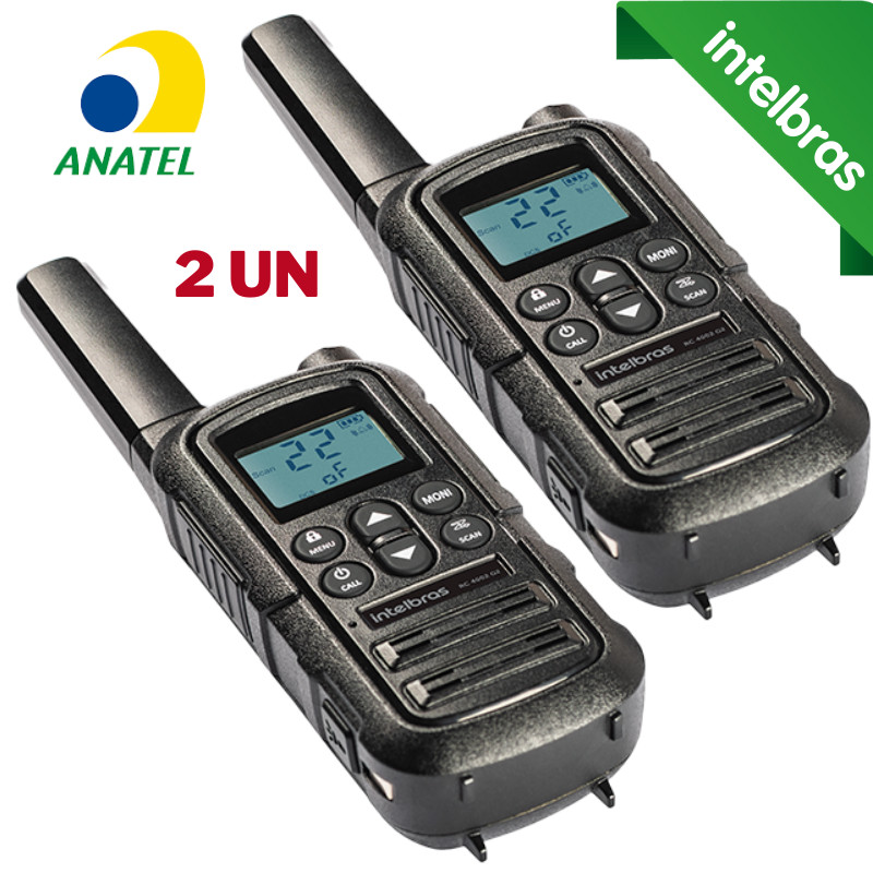 2x Rádio Comunicador INTELBRAS RC4002 G2 - Walkie Talkie HT