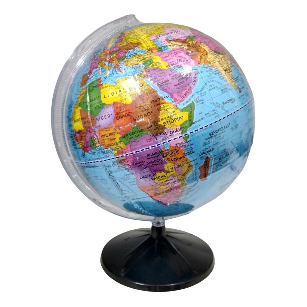 Globo Terrestre Político Tátil Braile Alto Relevo 30cm
