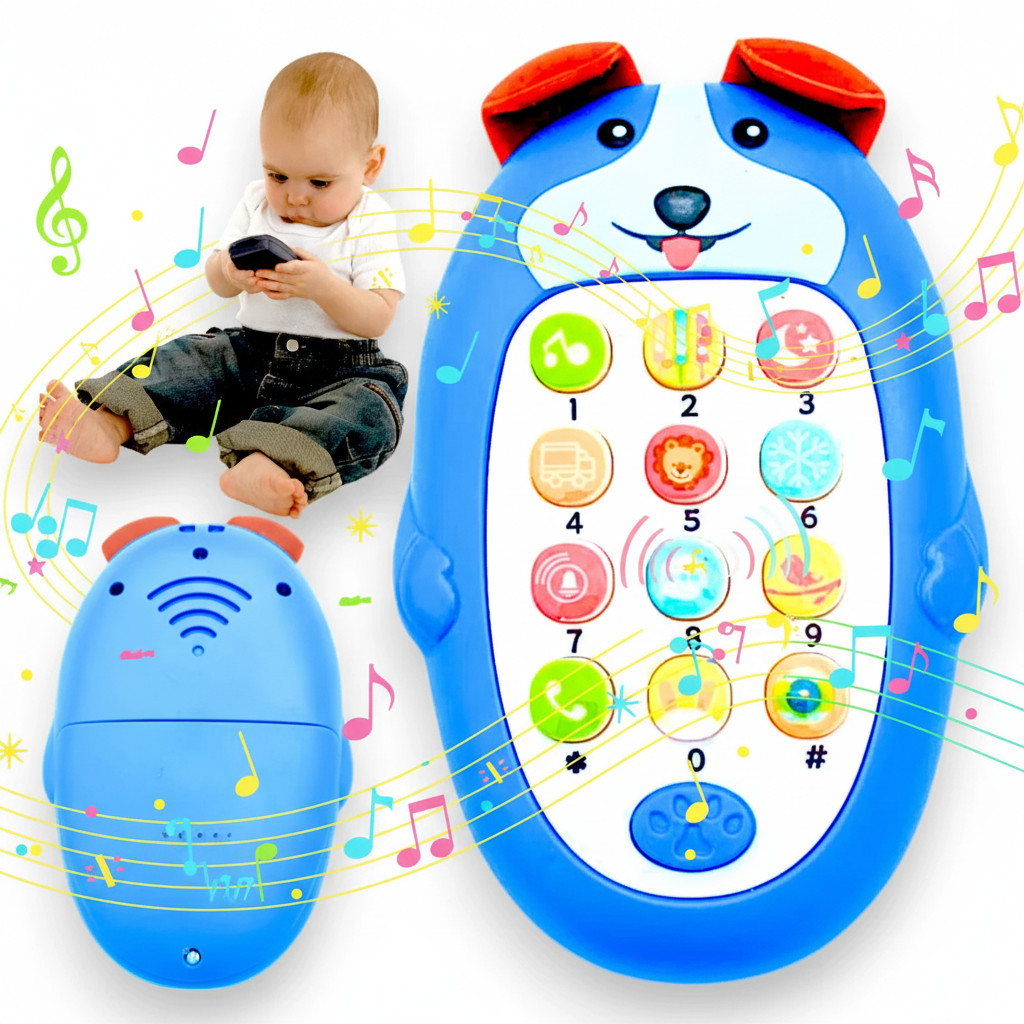 Telefone Infantil Musical Brinquedo Celular Mordedor Educativo Com Luz