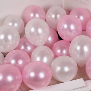 20 Balões cintilantes Rosa e Branco  nº 12 Grande em Oferta na Shopee