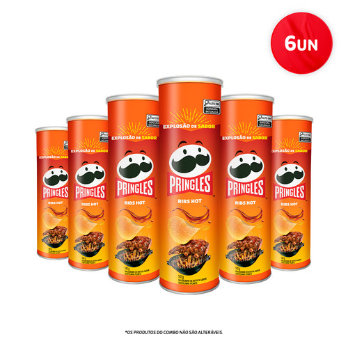 Combo Pringles Ribs Hot 141g 6 unidades