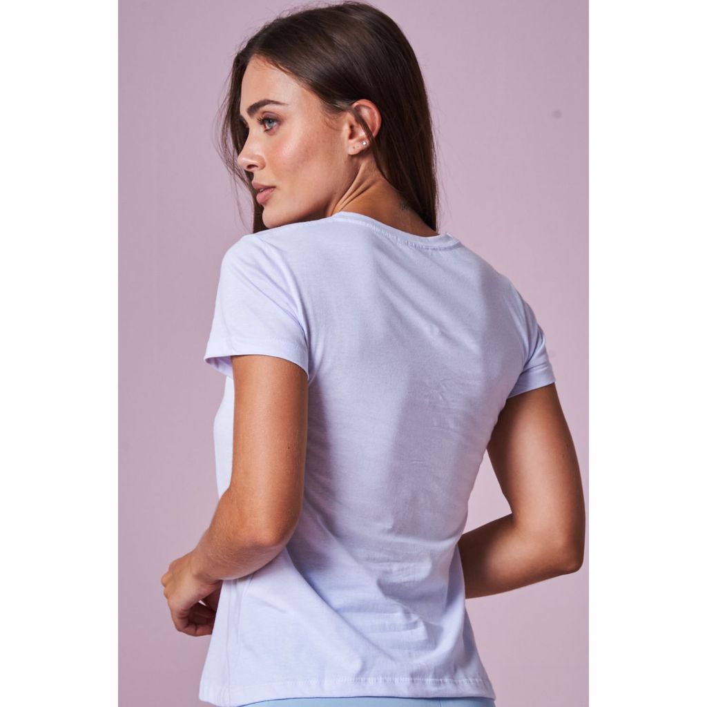 Camiseta Feminina Estrelas Planet Girls Branco em Oferta na Shopee