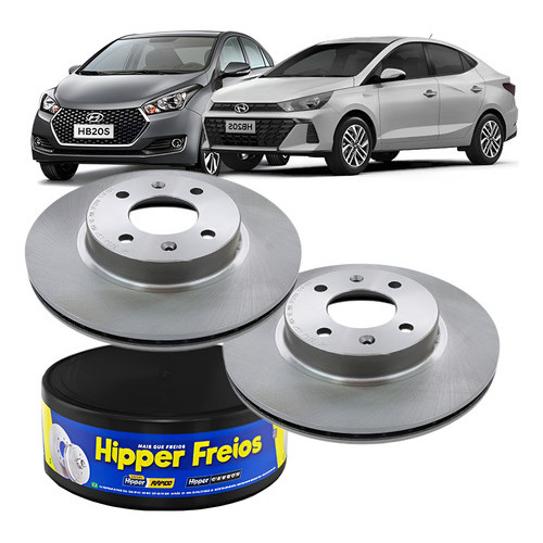 Par Disco Freio Ventilado Hb20s Premium 1.6 2013 2014 2015 em Oferta na Shopee
