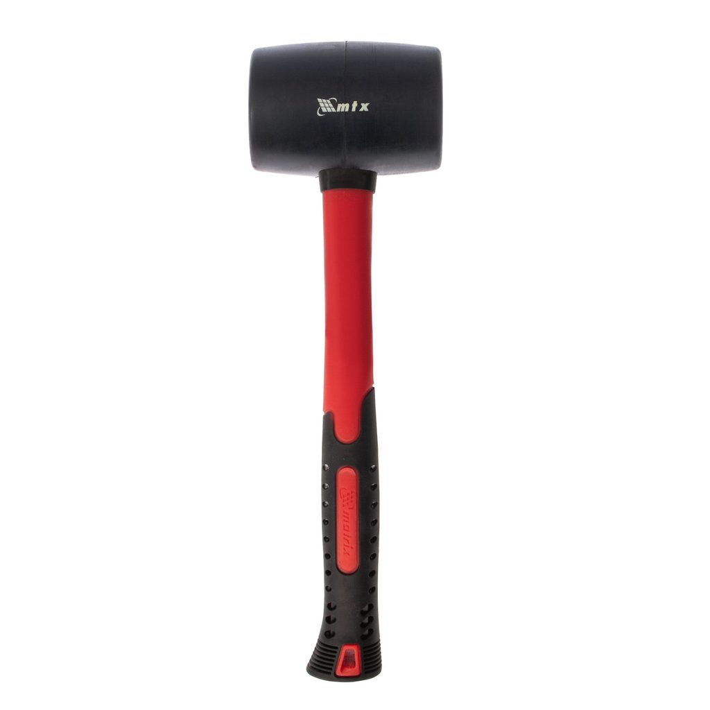 MARTELO DE BORRACHA PRETA, CABO EM FIBRA DE VIDRO, 450G, 1PC // MTX em Oferta na Shopee