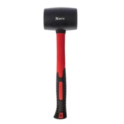 MARTELO DE BORRACHA PRETA, CABO EM FIBRA DE VIDRO, 450G, 1PC // MTX