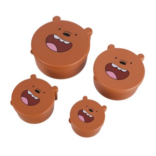 Kit 4 Potes Miniso We Bare Bears Urso Sem Curso Pardo em Oferta na Shopee