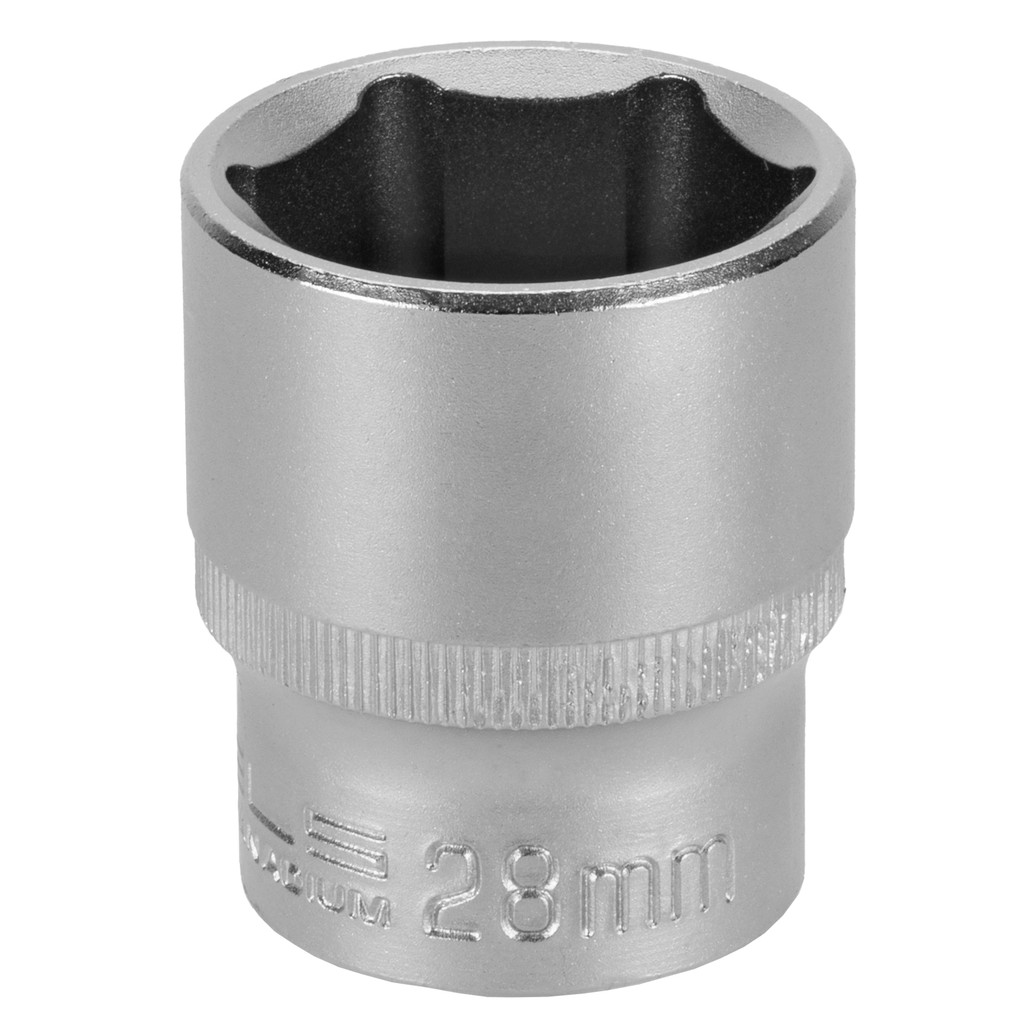 SOQUETE SEXTAVADO ENCAIXE 1/2POL., CRV, 28MM, 1PC // STELS em Oferta na Shopee