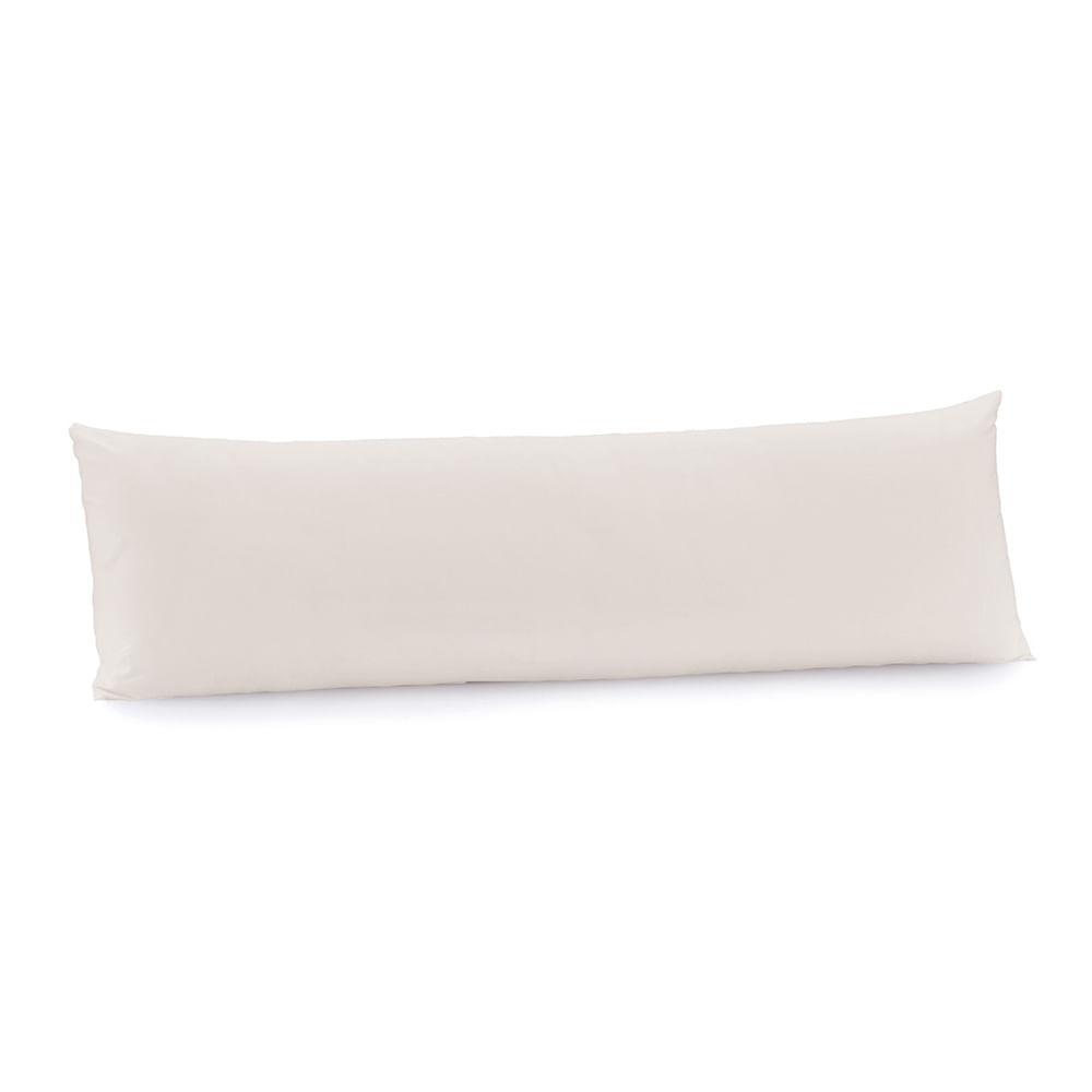 Fronha Body Pillow 40cm x 1,30m Altenburg Algodão Lux 200 Fios Bege Delavé
