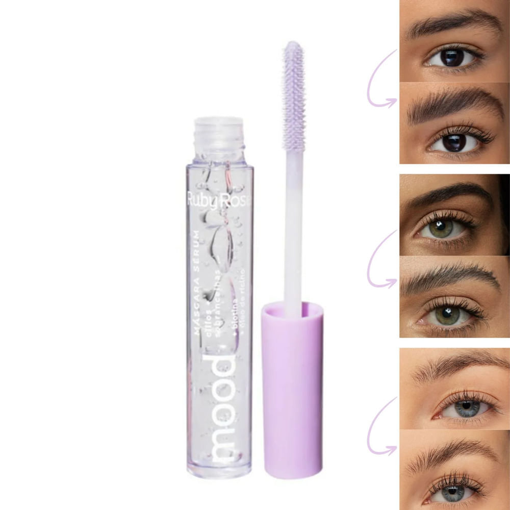 Detalhes do Mascara Sérum de Cílios & Sobrancelha Ruby Rose Mood HB512