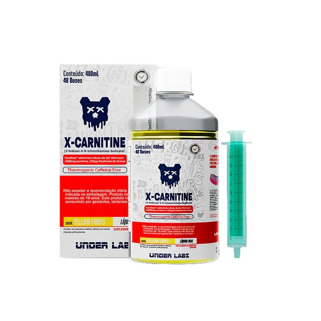 X-carnitine - 480ml Yellow Fruits - Under Labz em Oferta na Shopee