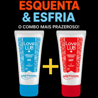 COMBO 2 LUBRIFICANTES ÍNTIMO HOT E ICE LOVE LUB | EFEITO QUENTE - EFEITO FRIO |  LA PIMIENTA em Oferta na Shopee