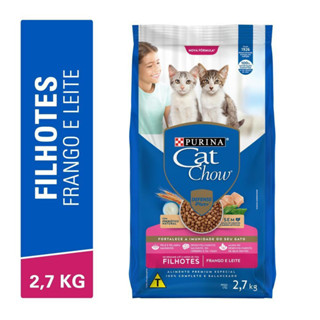 Ração Cat Chow Gatos Filhotes Frango 2,7kg em Oferta na Shopee