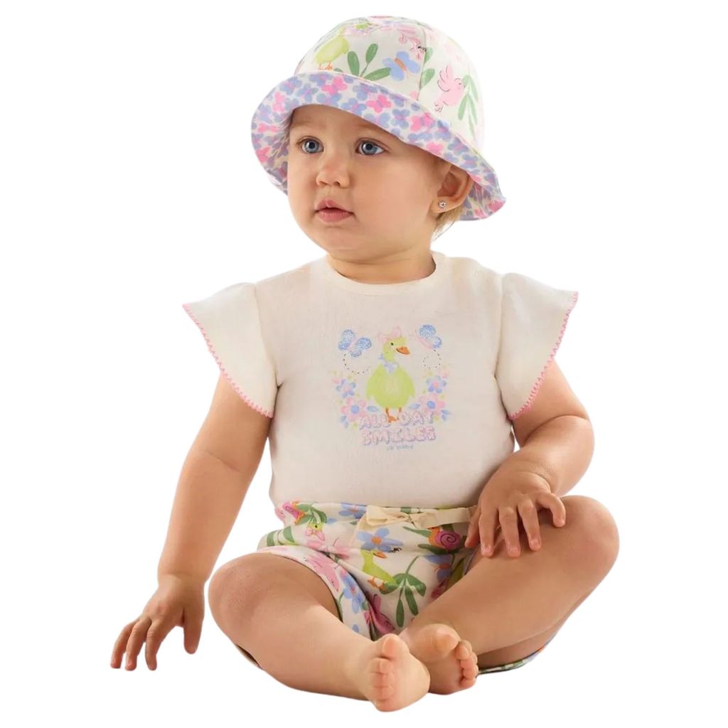 Conj. Body e Short Floral - Up Baby