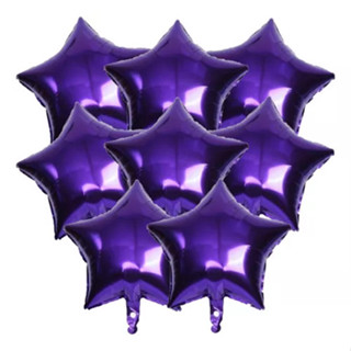 Kit c/10 Balão Metalizado Estrela Roxo 45cm 18 Polegadas Festa Decoração Enfeite em Oferta na Shopee