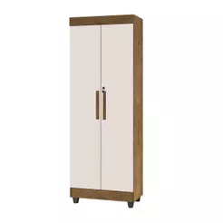 Armário Multiuso Lavanderia Com Chave 2 Portas 1,80m Texas Jequitibá/Off White J&A