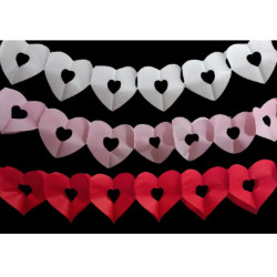 Guirlanda de Corações para Decoração de Eventos