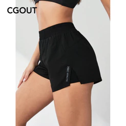 Shorts de corrida femininos de verão dois em um confortável Anti-ultravioleta curto