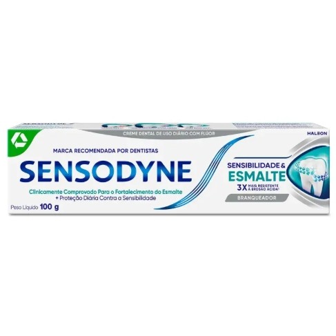 Creme Dental Sensodyne Sensibilidade & Esmalte Branqueador 100g em Oferta na Shopee