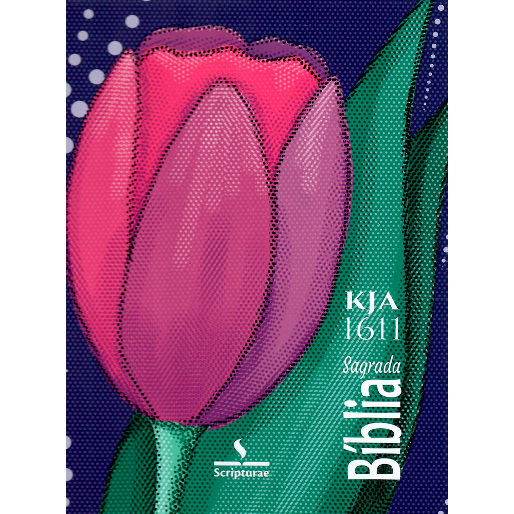 Bíblia King James 1611 Tulipa | Textos e Mapas Coloridos | Espiral
