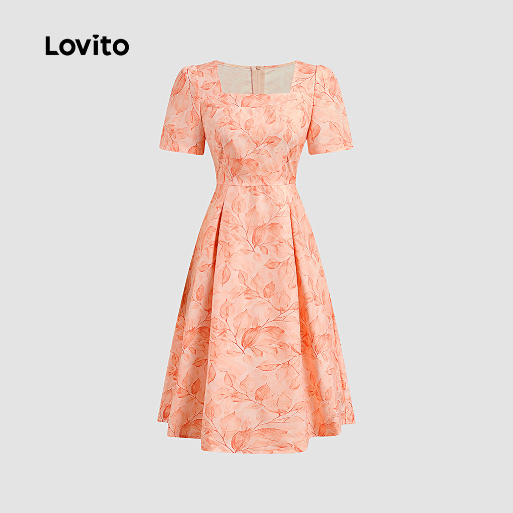 Detalhes do Lovito Vestido Casual Primavera/verão para Mulheres L142ED762