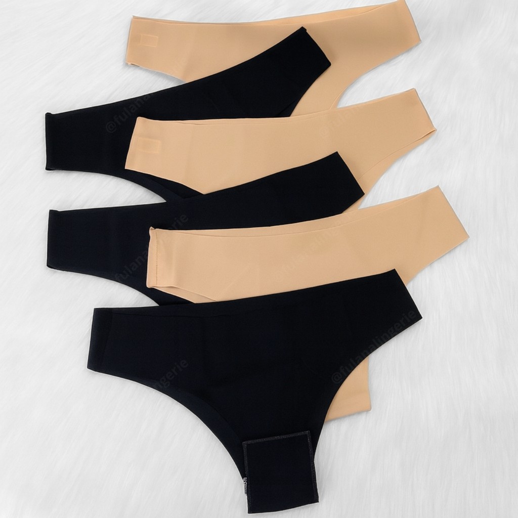 Kit 10 Calcinhas Sem Costura Cores Neutras Tanga Laser Não Marca - Tanga Mamut