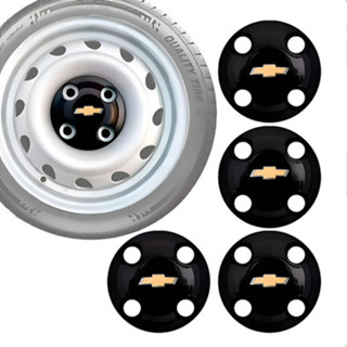Kit 4 Calota Centro Roda Chevrolet Gm Aro 13 14 15 4x100 - Preto em Oferta na Shopee