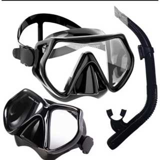 Kit Máscara Mergulho Snorkel Óculos Respirador Profissional Adulto Praia Piscina Ajustável M1010S12S em Oferta na Shopee